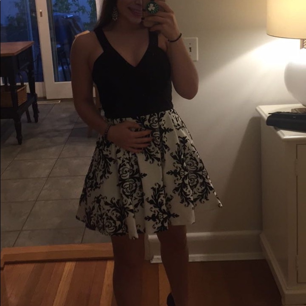 Black and White Cocktail Dress